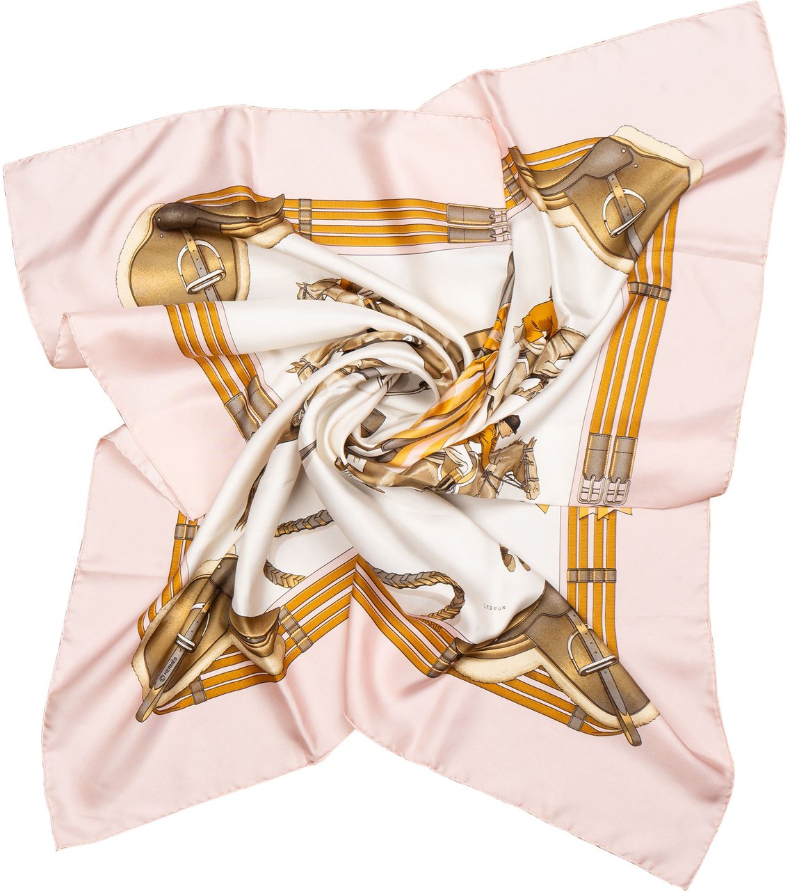 Hermès Hermès Classic "JUMPING" Silk Carre 90 Scarf Tuch Rood