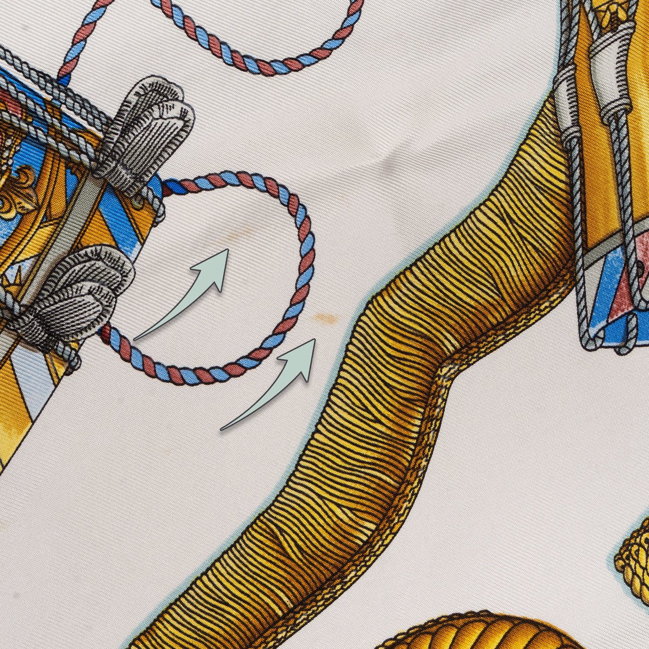 Hermès Hermès Classic "LES TAMBOURS" Silk Carre 90 Scarf Tuch Divers