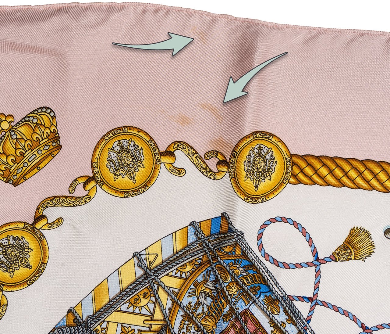 Hermès Hermès Classic "LES TAMBOURS" Silk Carre 90 Scarf Tuch Divers