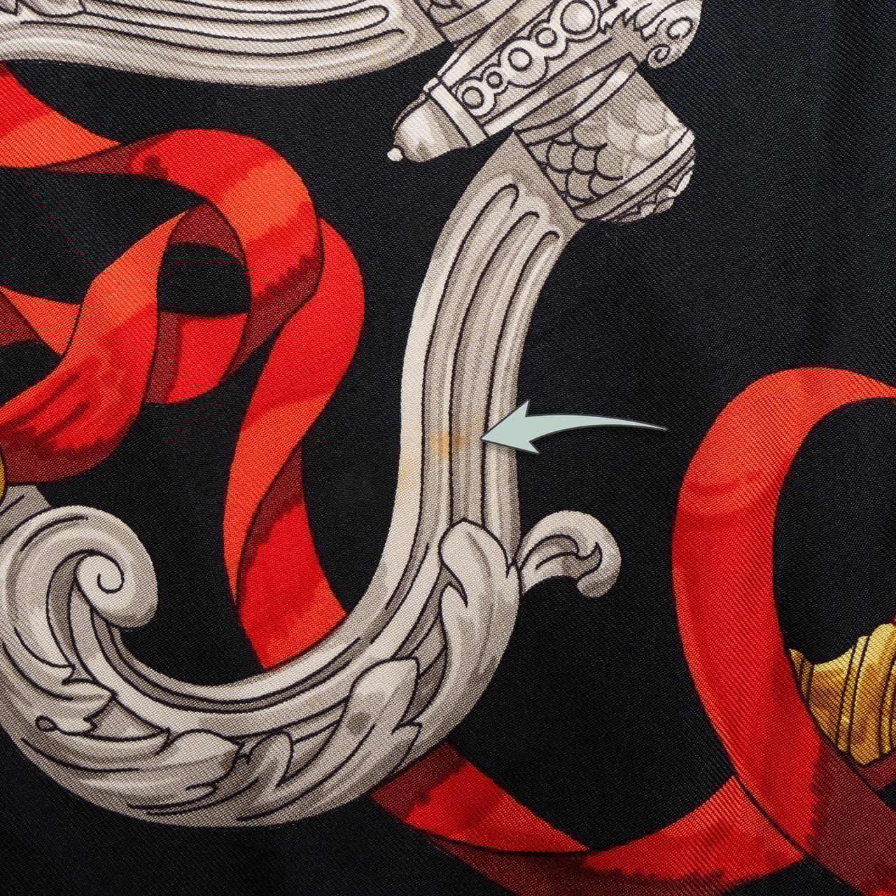 Hermès Hermès Classic "FERRONNERIE" Silk Carre 90 Scarf Tuch Zwart