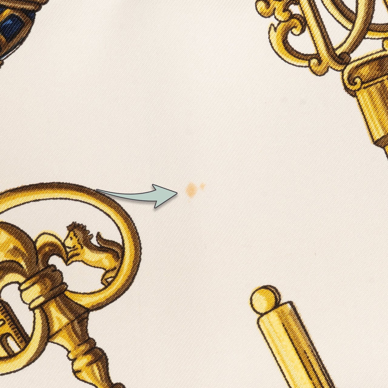 Hermès Hermès Classic "Les Clefs" Silk Carre 90 Scarf Tuch Blauw