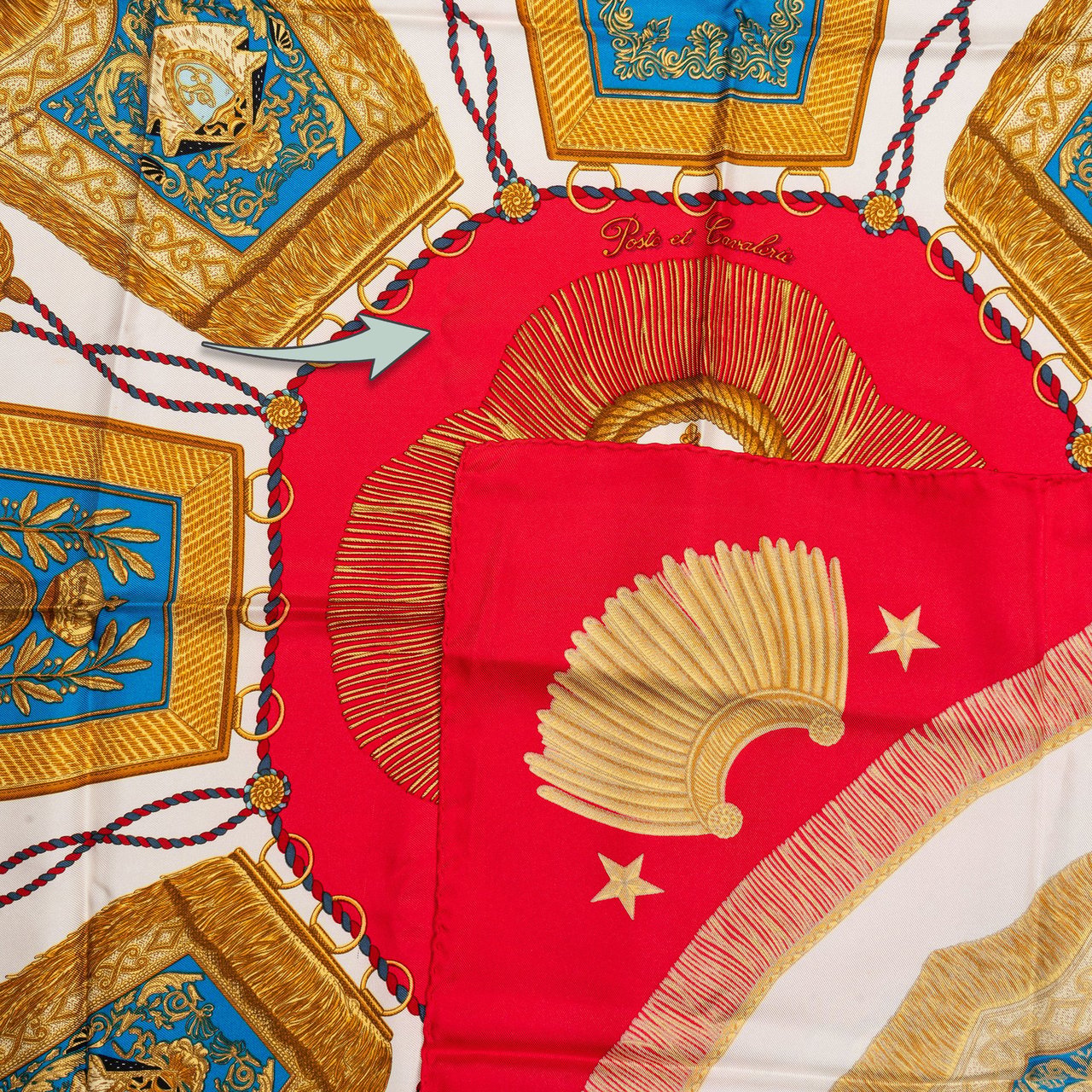 Hermès Classic "Les Clefs" Silk Carre 90 Scarf Tuch Rood