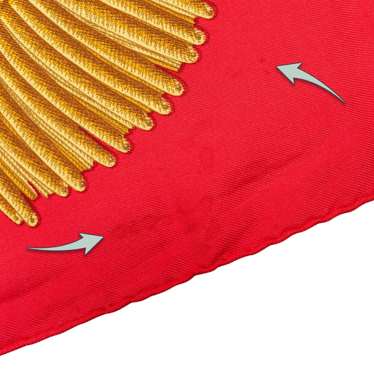Hermès Classic "Les Clefs" Silk Carre 90 Scarf Tuch Rood