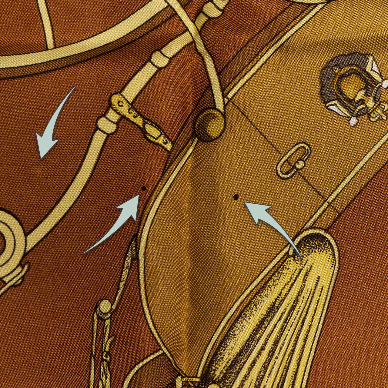 Hermès Hermès Classic "SPRINGS" Silk Carre 90 Scarf Tuch Bruin