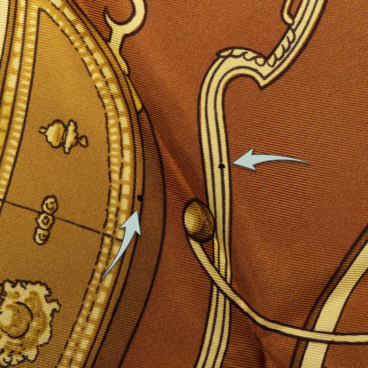 Hermès Hermès Classic "SPRINGS" Silk Carre 90 Scarf Tuch Bruin