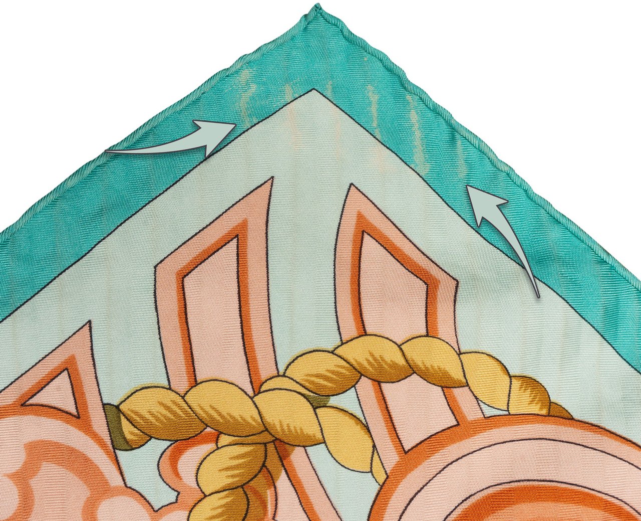 Hermès Hermès Classic "Tribord" Silk Carre 90 Scarf Tuch Blauw