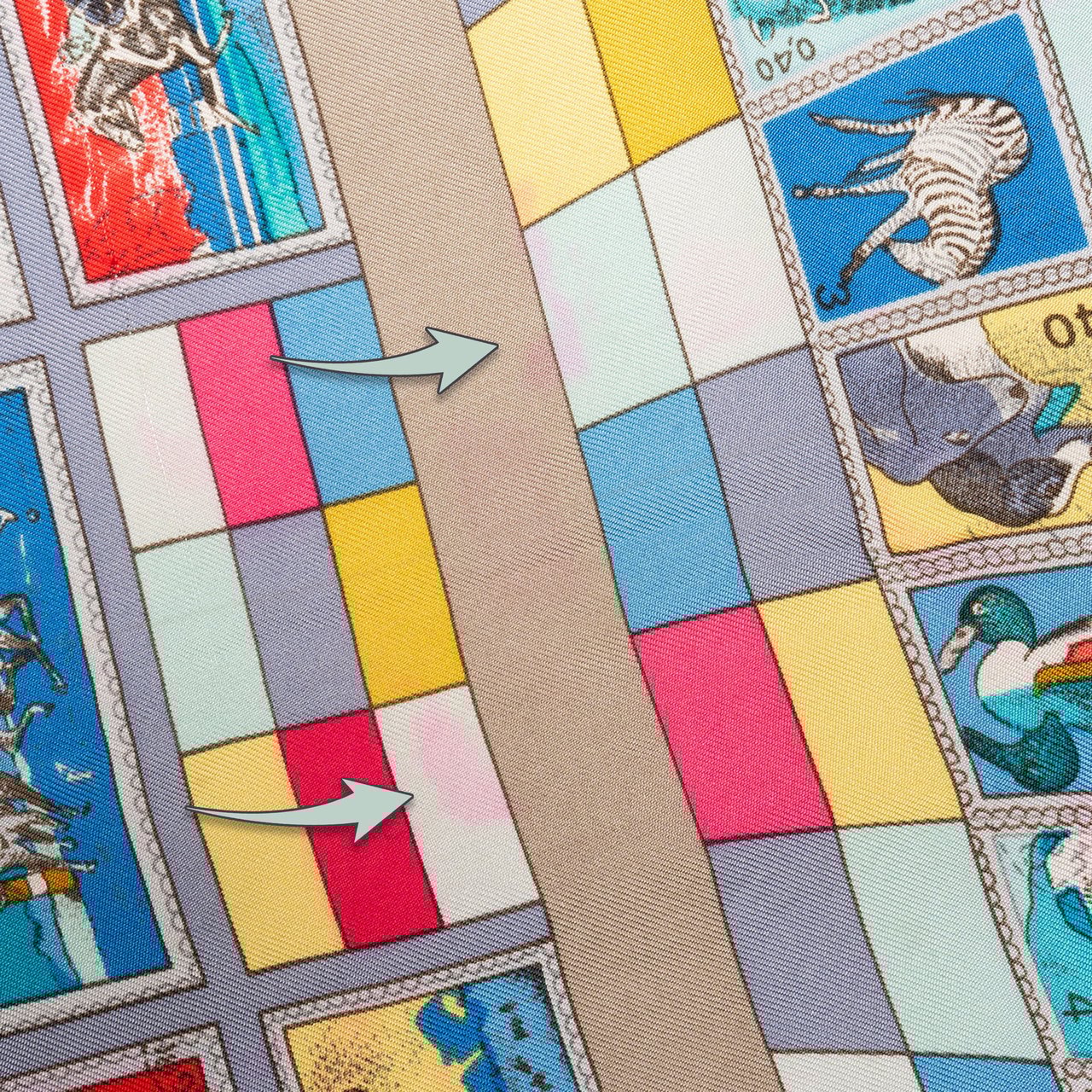 Hermès Hermès Classic "CORRESPONDANCE" Silk Carre 90 Scarf Tuch Donkergrijs