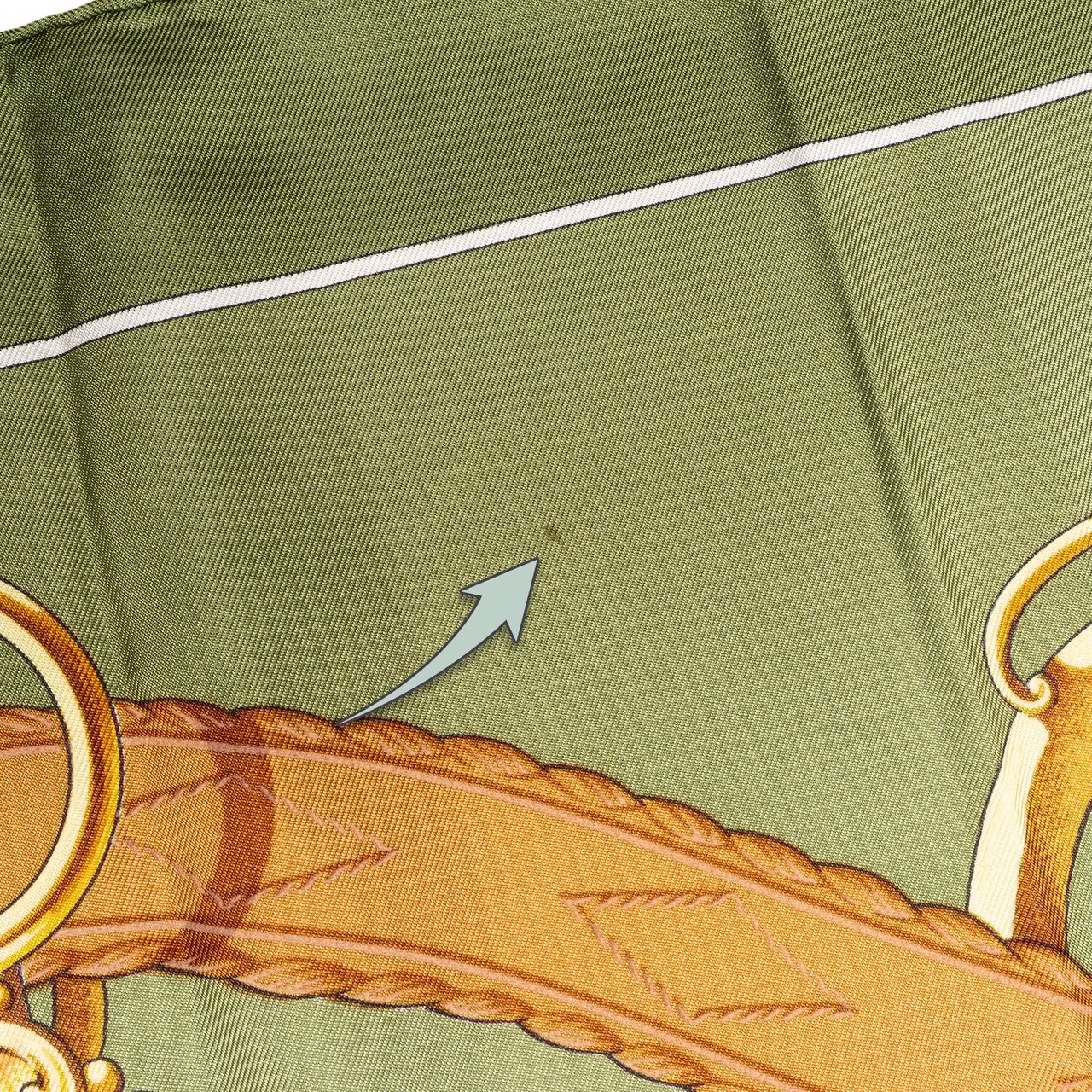 Hermès Hermès Classic "Profile" Silk Carre 90 Scarf Tuch Groen