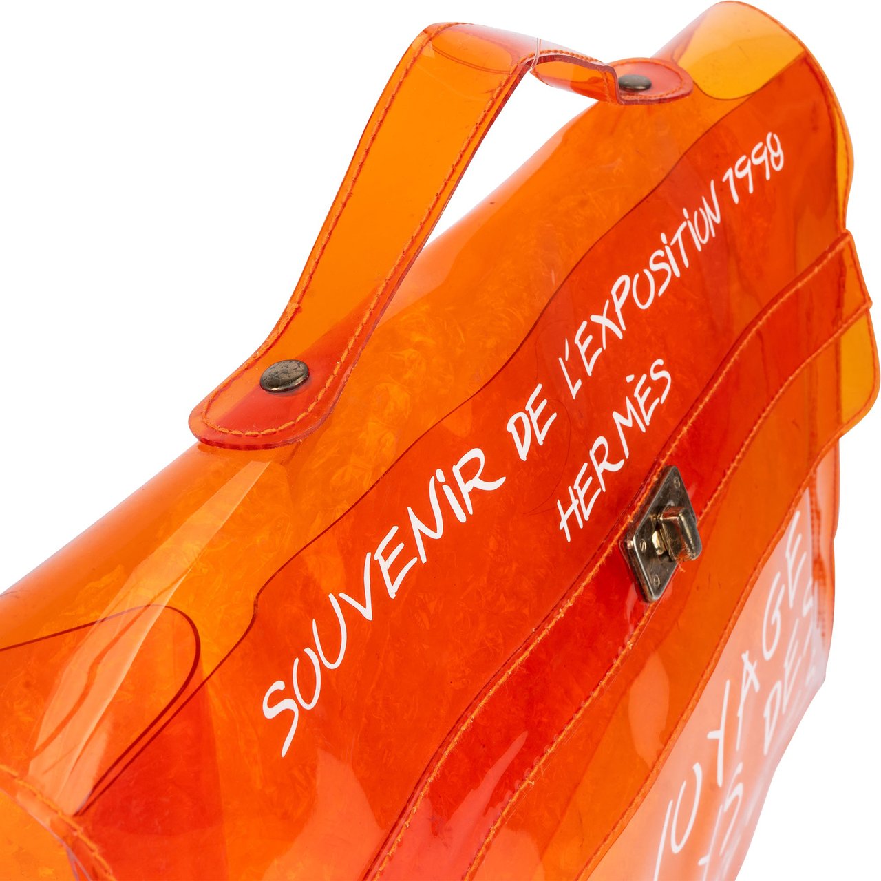Hermès Hermès Transparent Souvenir 1997 Kelly Handbag Oranje