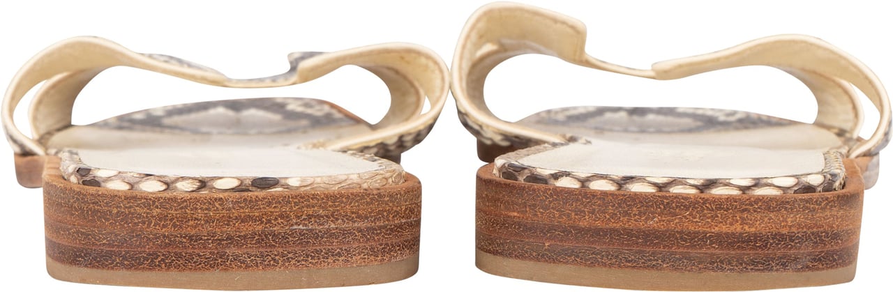 Hermès Hermès Python Leather Oran Sandals (36,5) Divers