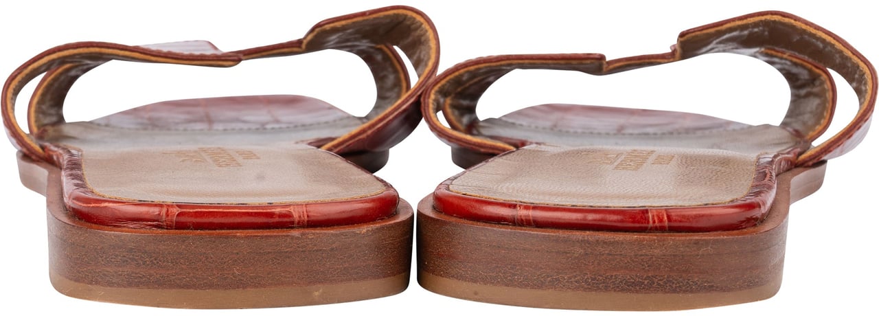 Hermès Hermès Alligator Leather Oran Sandals (36,5) Divers