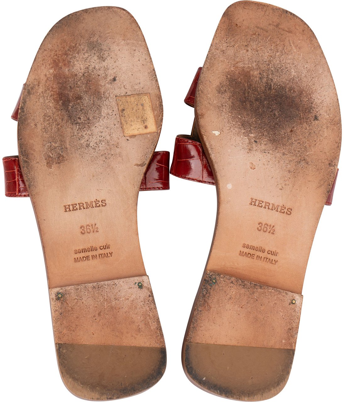 Hermès Hermès Alligator Leather Oran Sandals (36,5) Divers