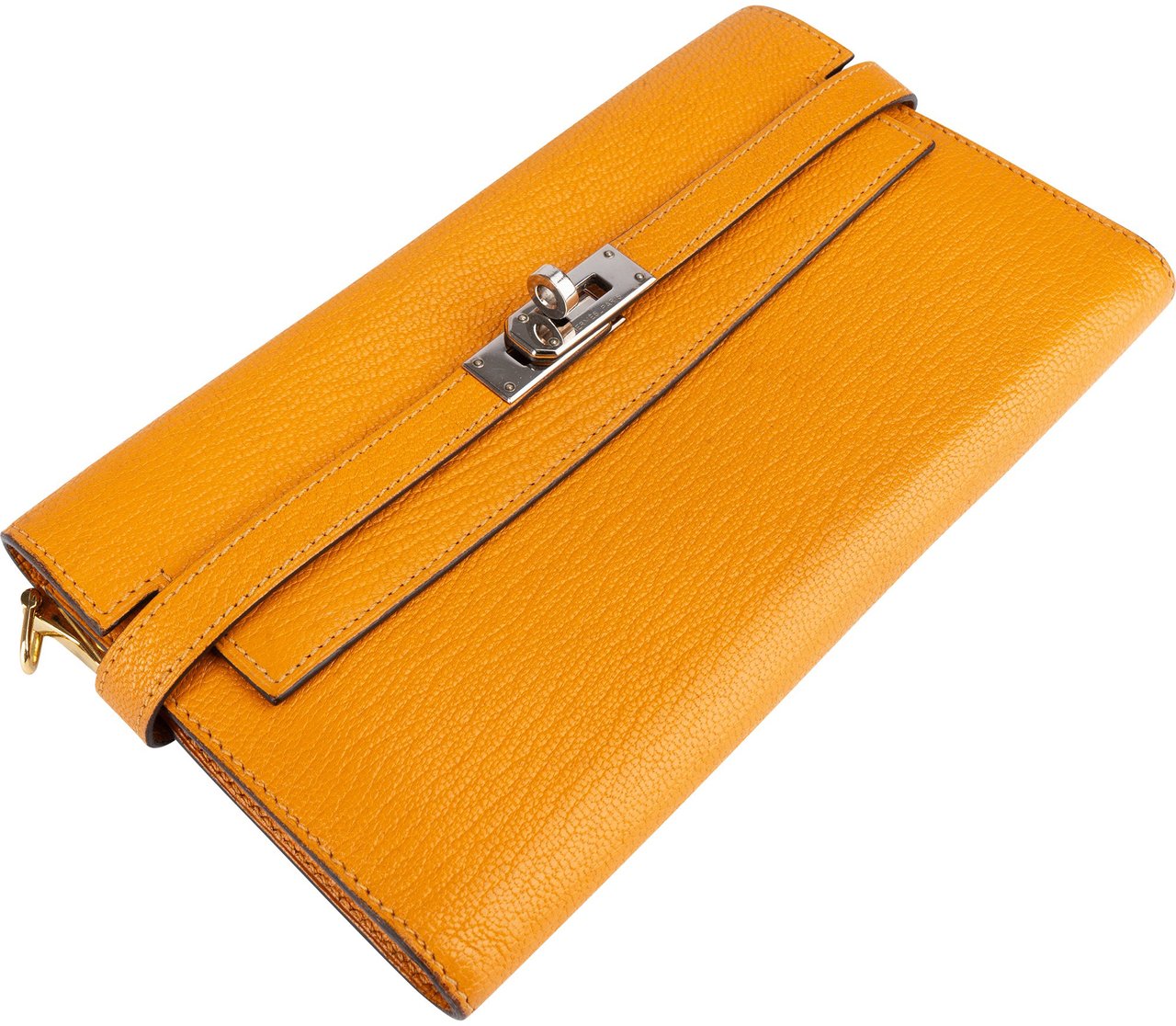 Hermès Hermès Jaune Chevre Leather Kelly Wallet Geel