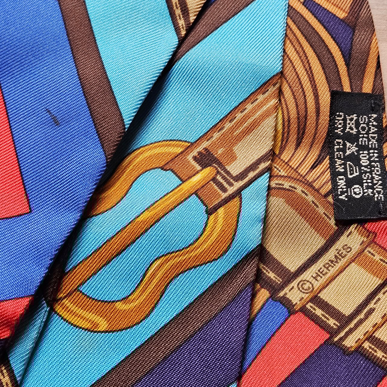 Hermès Hermès Bleu Silk Twilly Set Divers