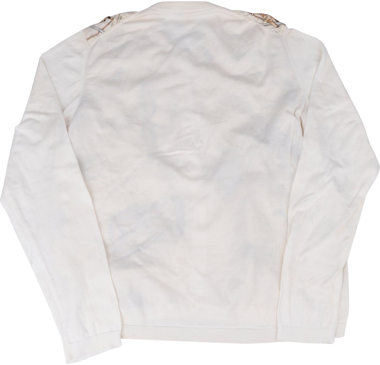 Hermès Hussard Illustration Silk Cardigan (DE34 / FR36) Wit