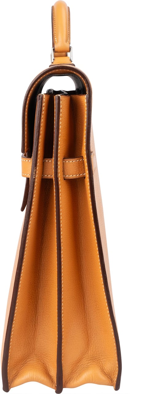 Hermès Hermès Brown Calfskin Kelly Depeche 38 Briefcase Bag Bruin