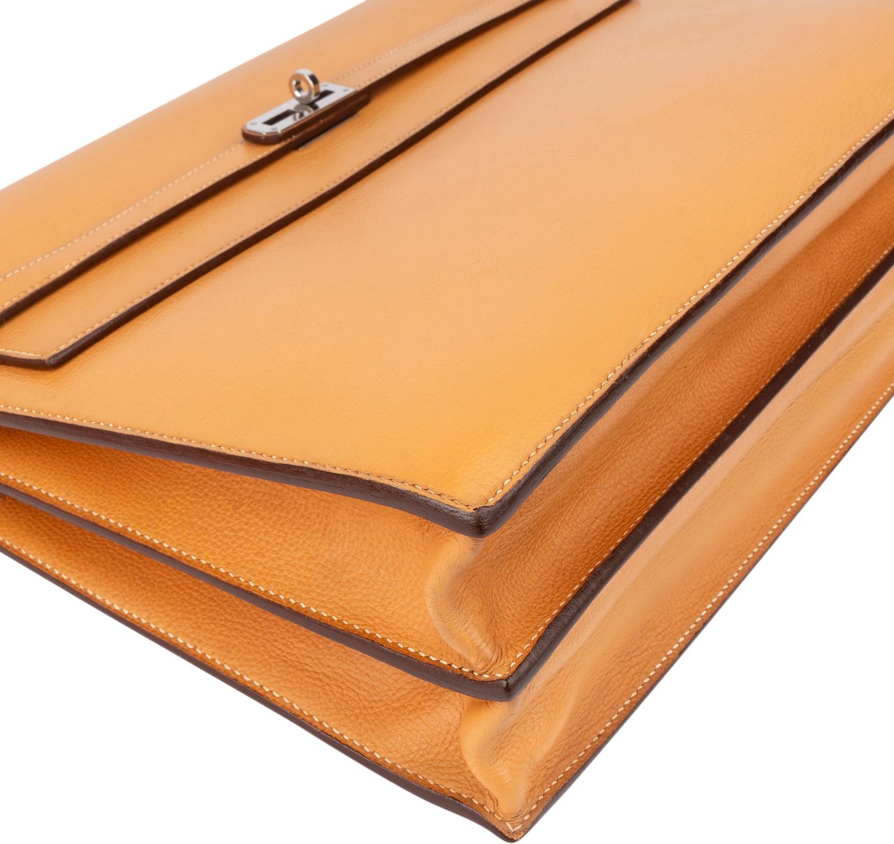 Hermès Hermès Brown Calfskin Kelly Depeche 38 Briefcase Bag Bruin