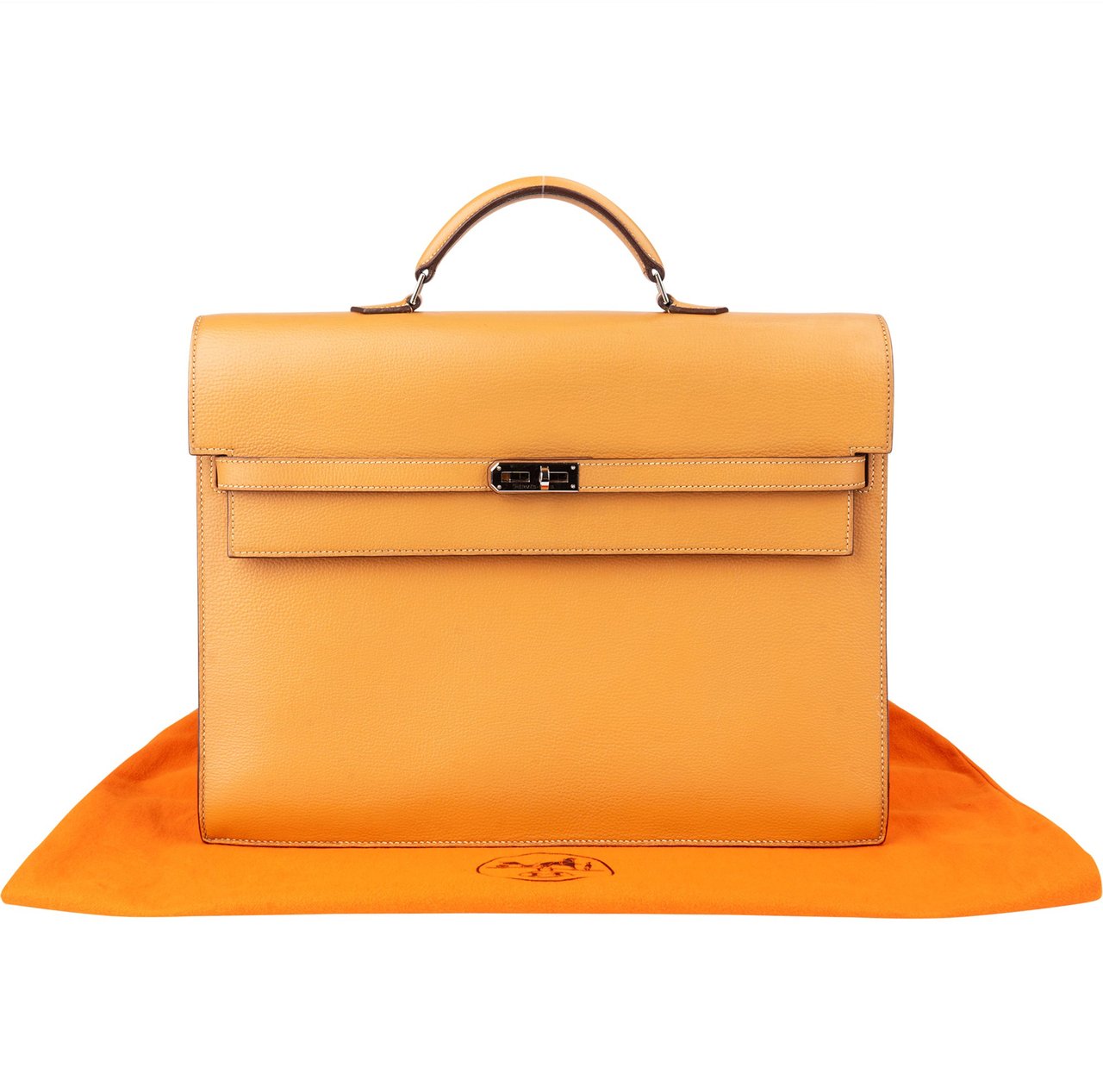 Hermès Hermès Brown Calfskin Kelly Depeche 38 Briefcase Bag Bruin