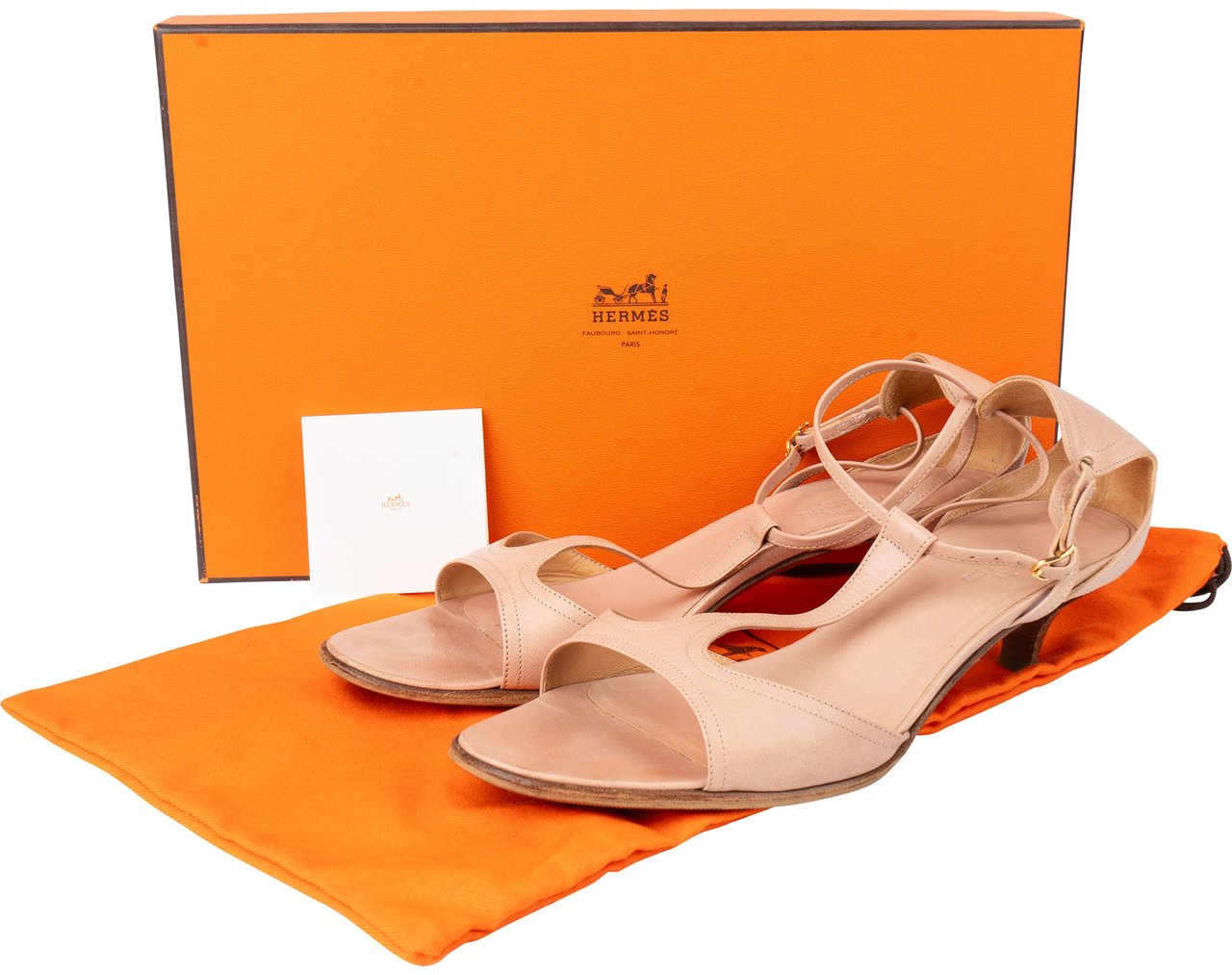 Hermès Hermès Pink Leather String Sandals (36,5) Rood