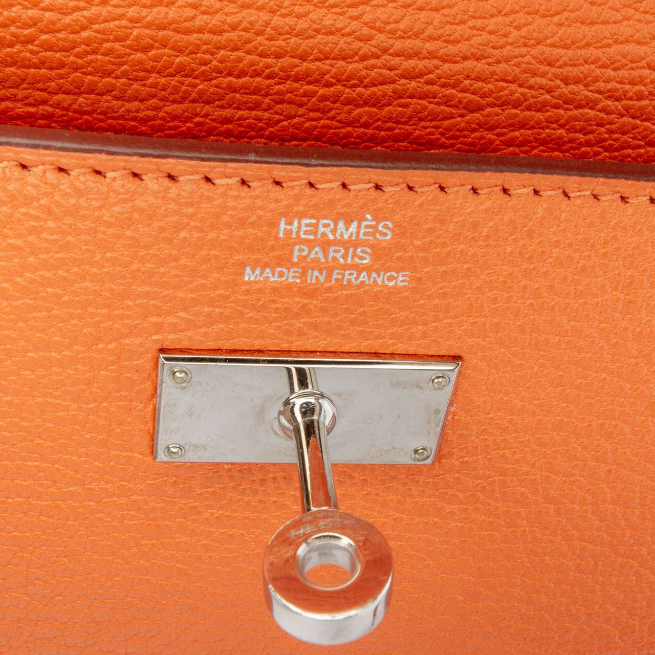 Hermès Chevre Mysore Kelly Longue Wallet Oranje