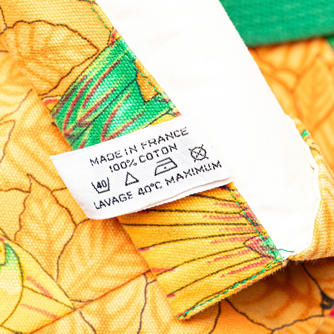 Hermès Toile Les Perroquets Tote Oranje
