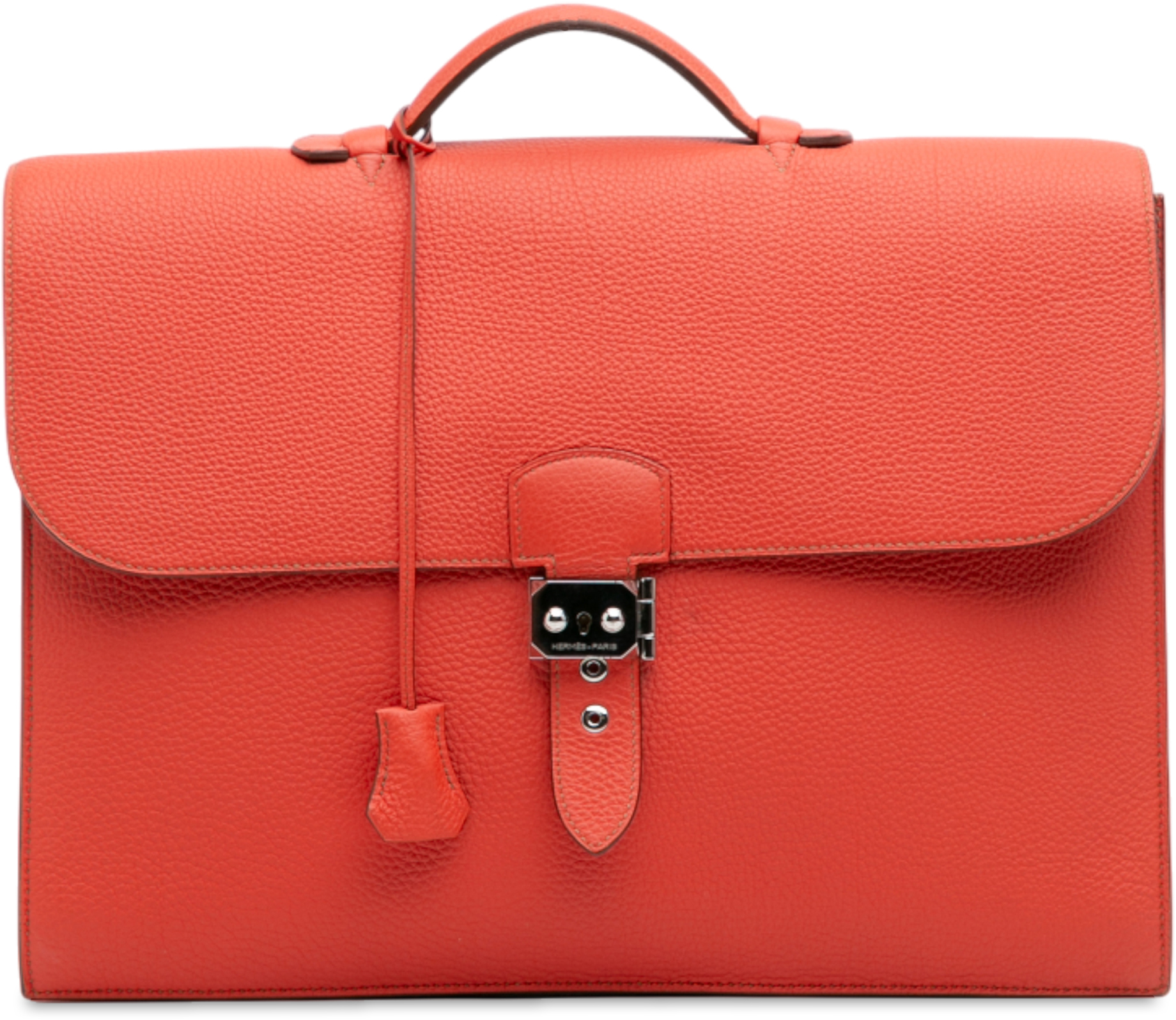 Hermès Togo Sac A Depeches Verso 38 Oranje