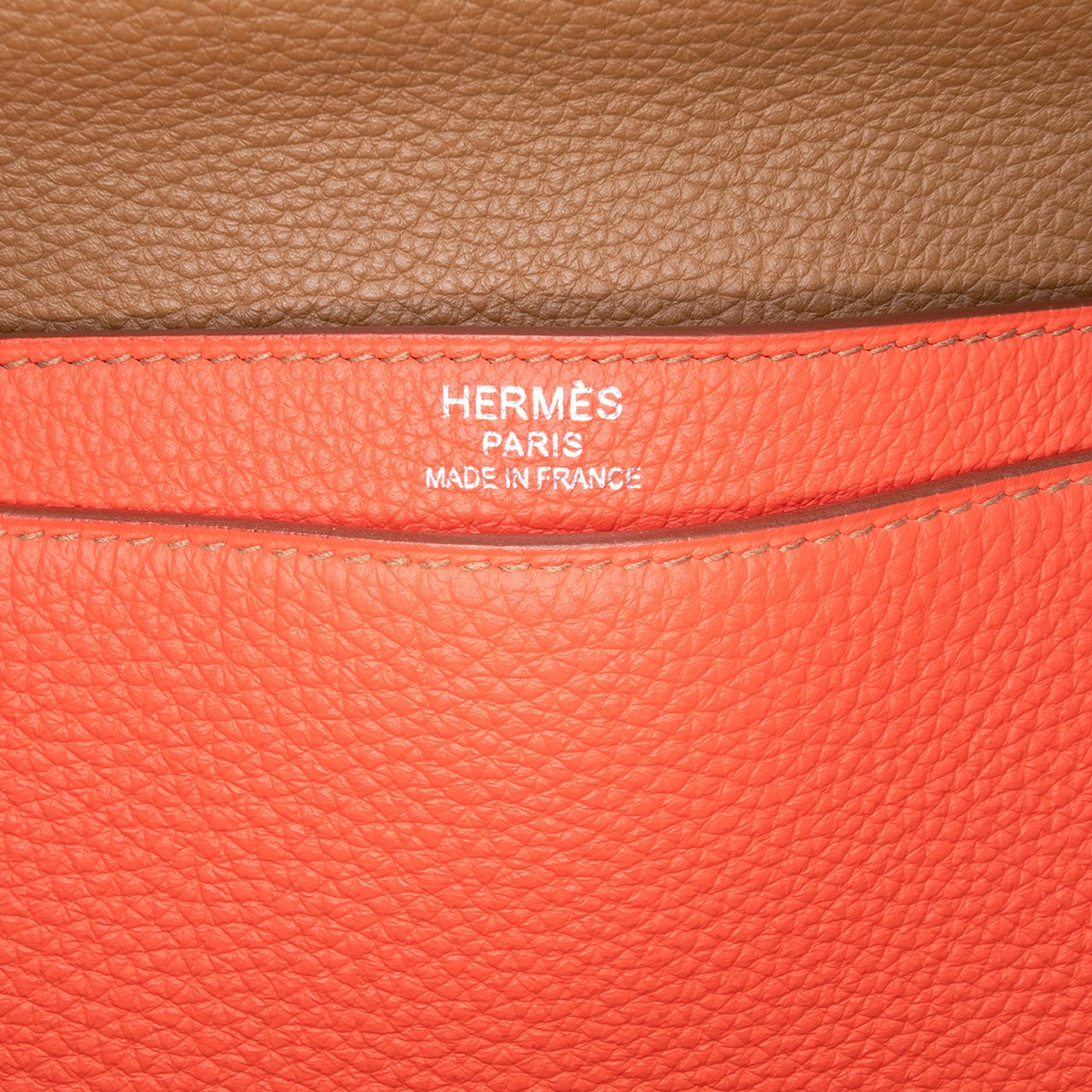 Hermès Togo Sac A Depeches Verso 38 Oranje