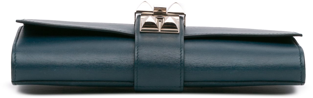 Hermès Tadelakt Medor Clutch 23 Blauw