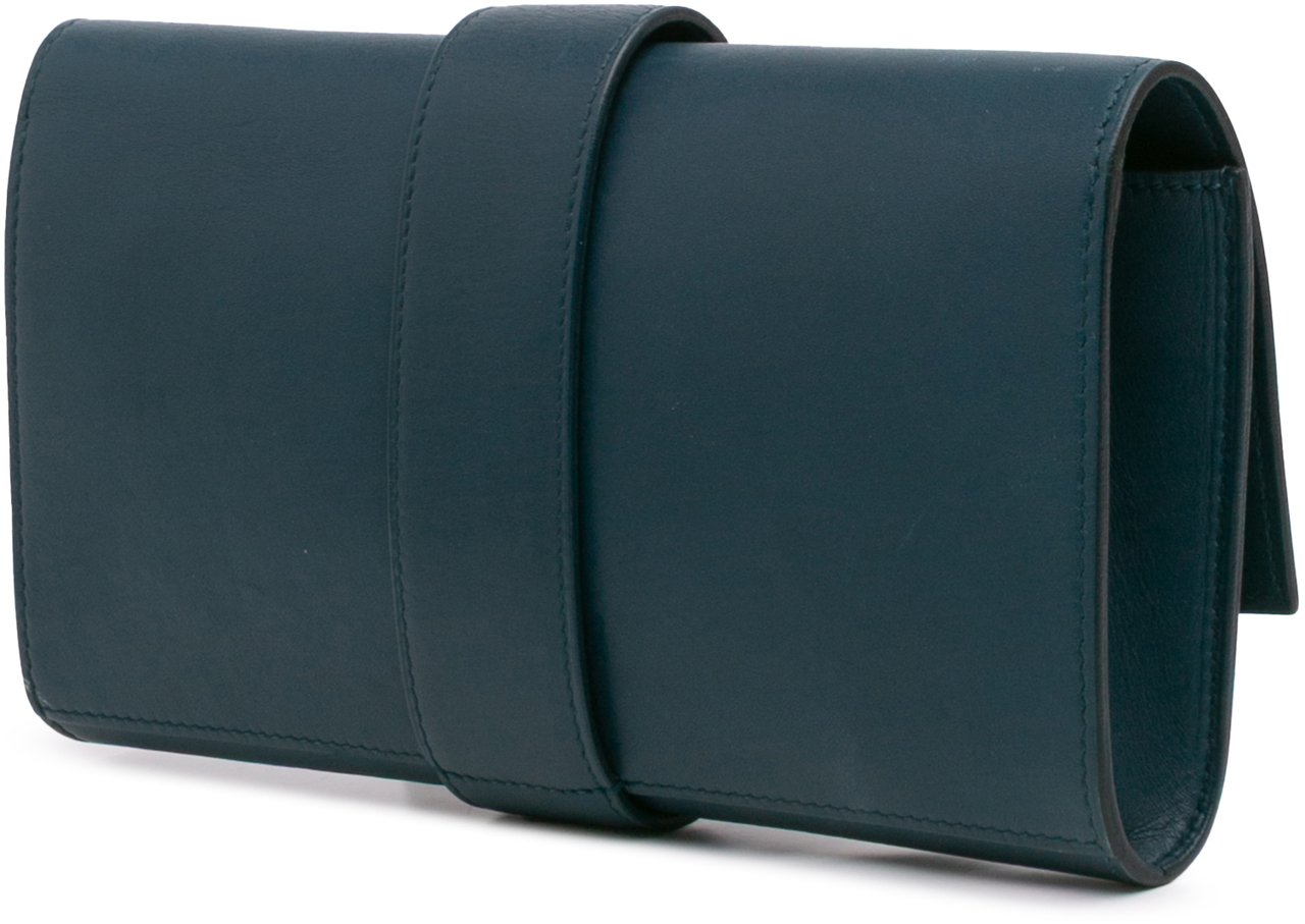 Hermès Tadelakt Medor Clutch 23 Blauw