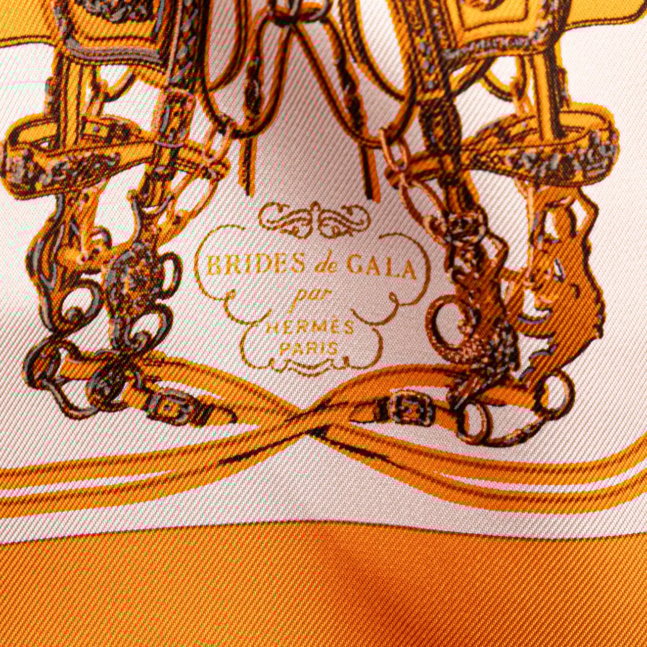 Hermès Brides de Gala Silky Pop Tote Oranje