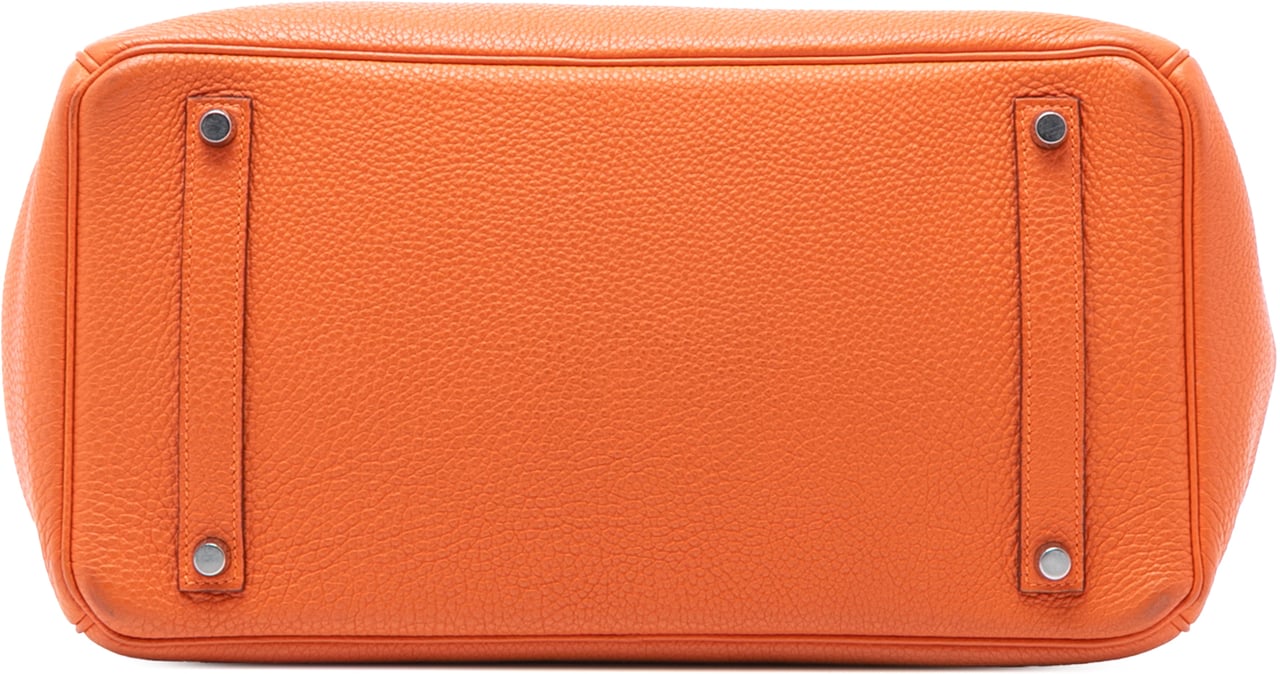 Hermès Clemence Birkin Retourne 35 Oranje