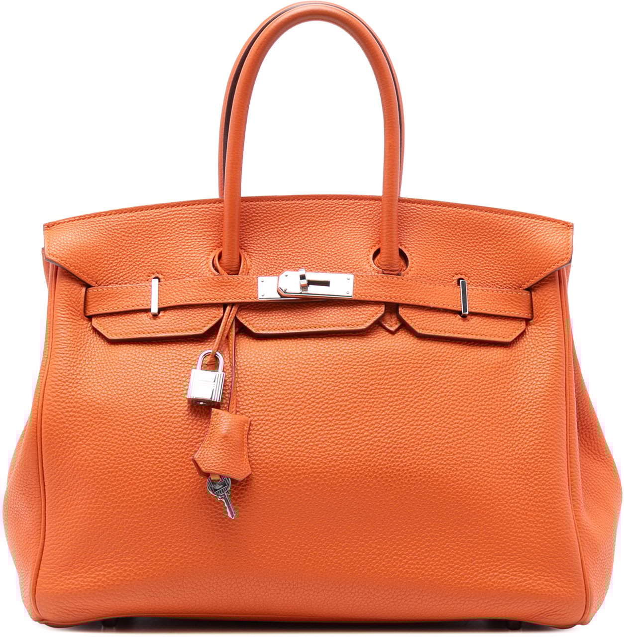 Hermès Clemence Birkin Retourne 35 Oranje