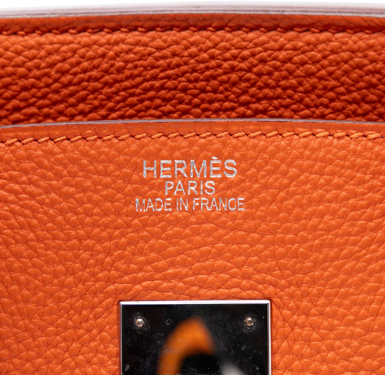 Hermès Clemence Birkin Retourne 35 Oranje