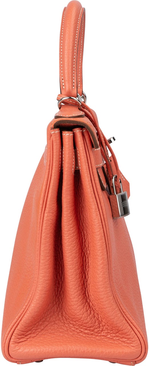 Hermès Hermès Crevette Taurillon Clemence Kelly 28 Retourne Handbag Rood