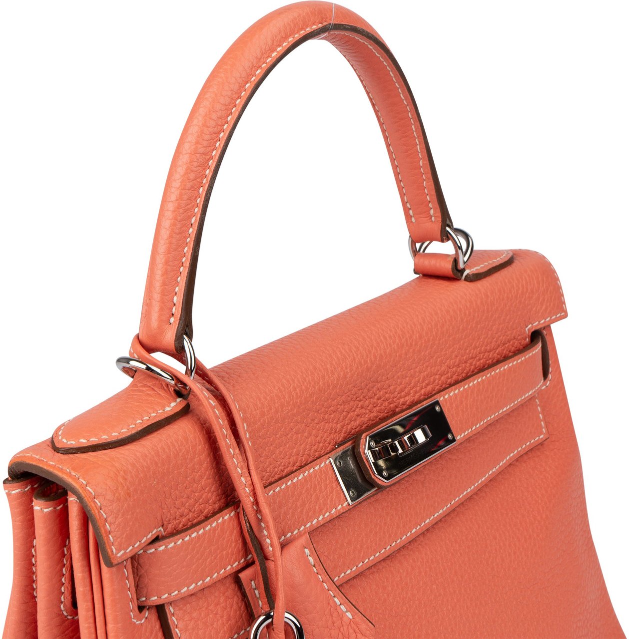 Hermès Hermès Crevette Taurillon Clemence Kelly 28 Retourne Handbag Rood
