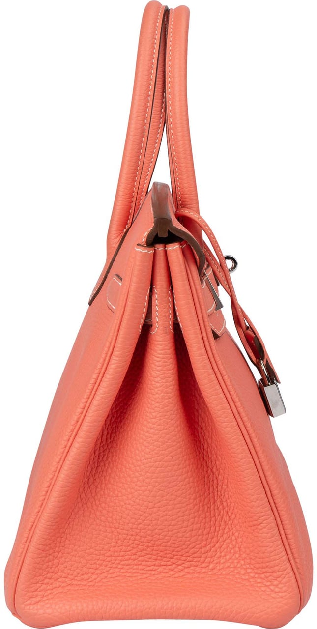 Hermès Crevette Taurillon Clemence Leather Birkin 30 Handbag Roze
