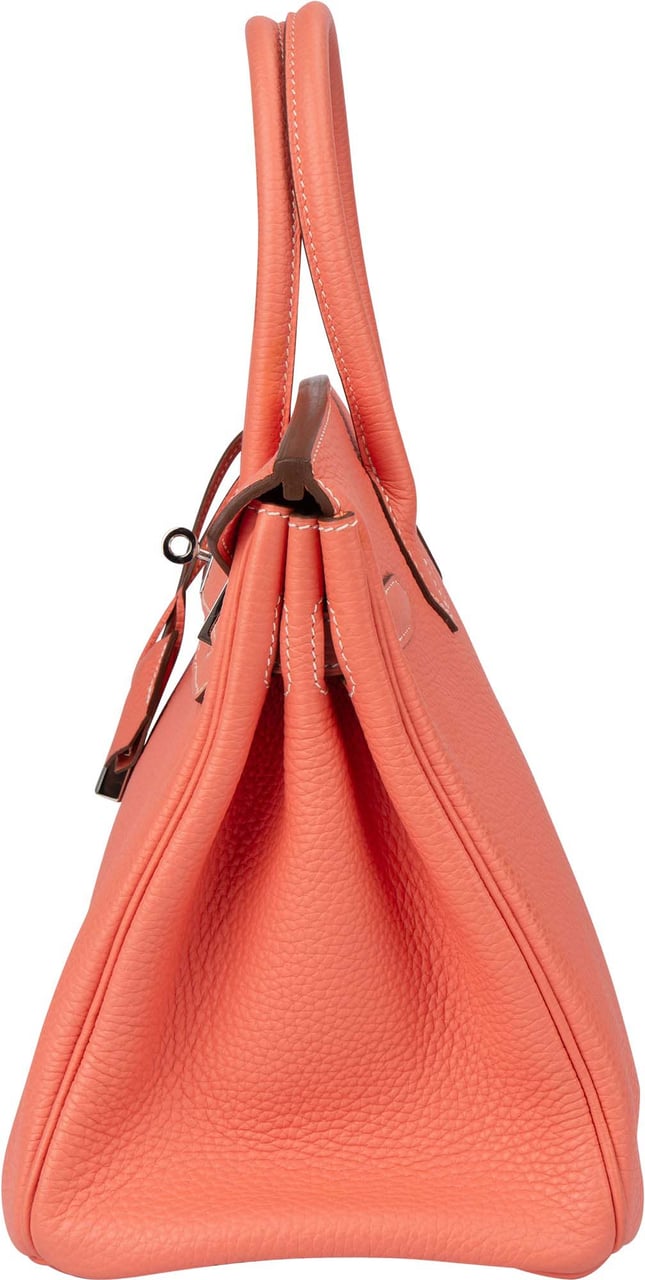 Hermès Crevette Taurillon Clemence Leather Birkin 30 Handbag Roze