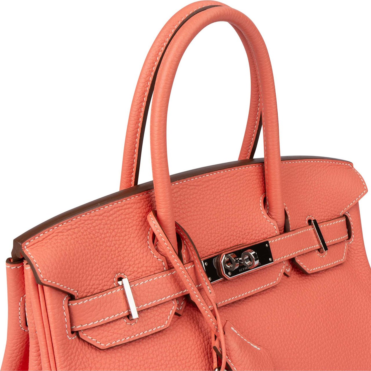 Hermès Crevette Taurillon Clemence Leather Birkin 30 Handbag Roze