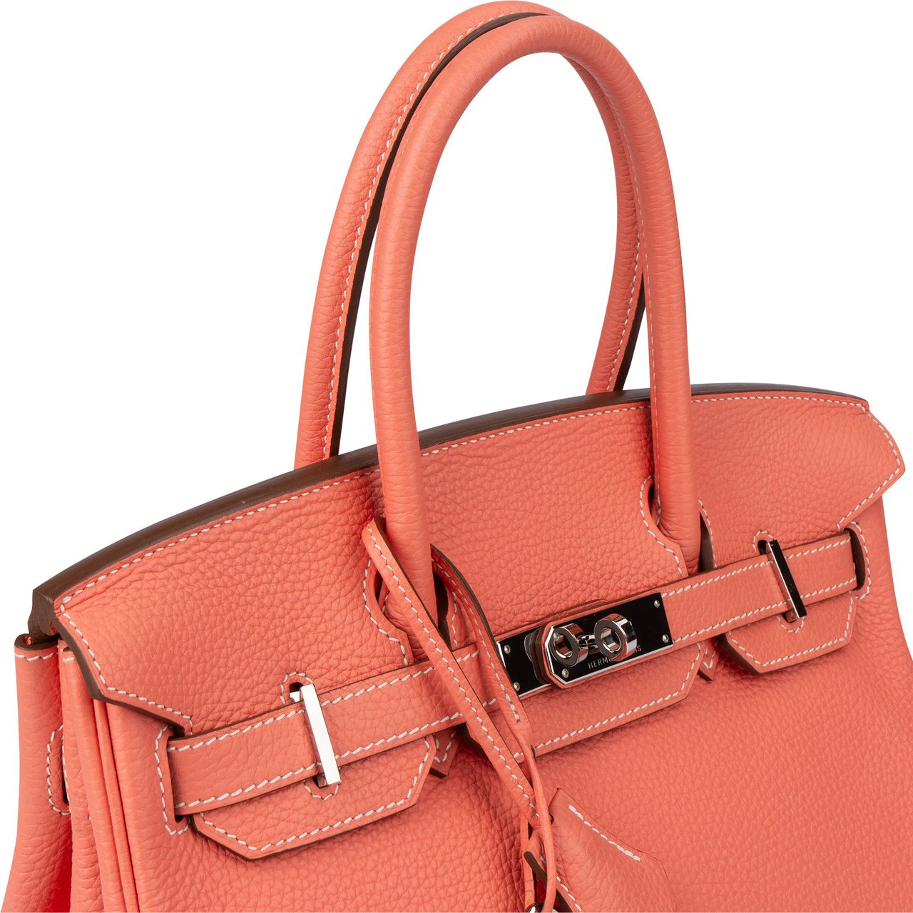 Hermès Hermès Crevette Taurillon Clemence Leather Birkin 30 Handbag Rood