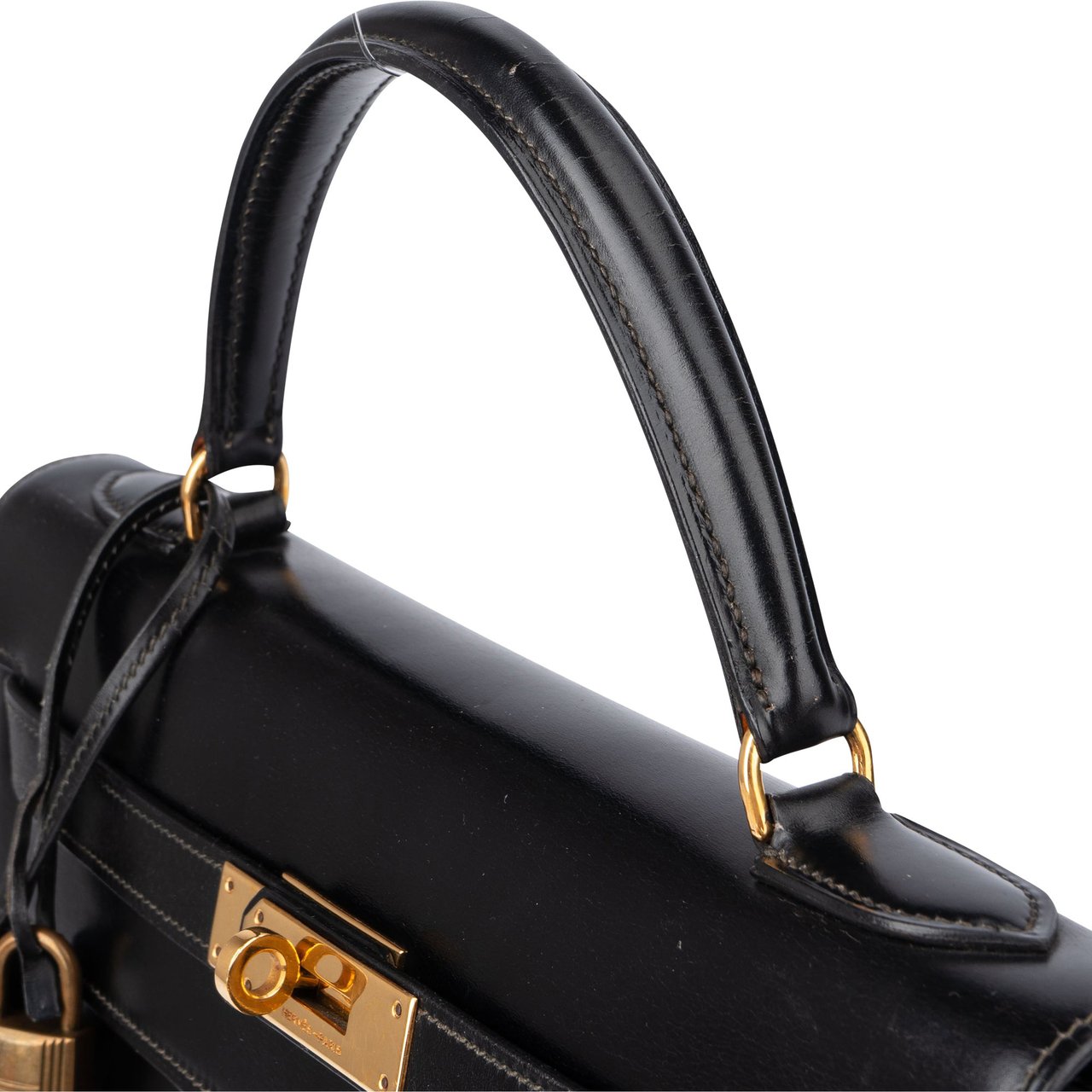 Hermès Hermès Boxcalf Leather Kelly 32 Handbag Zwart