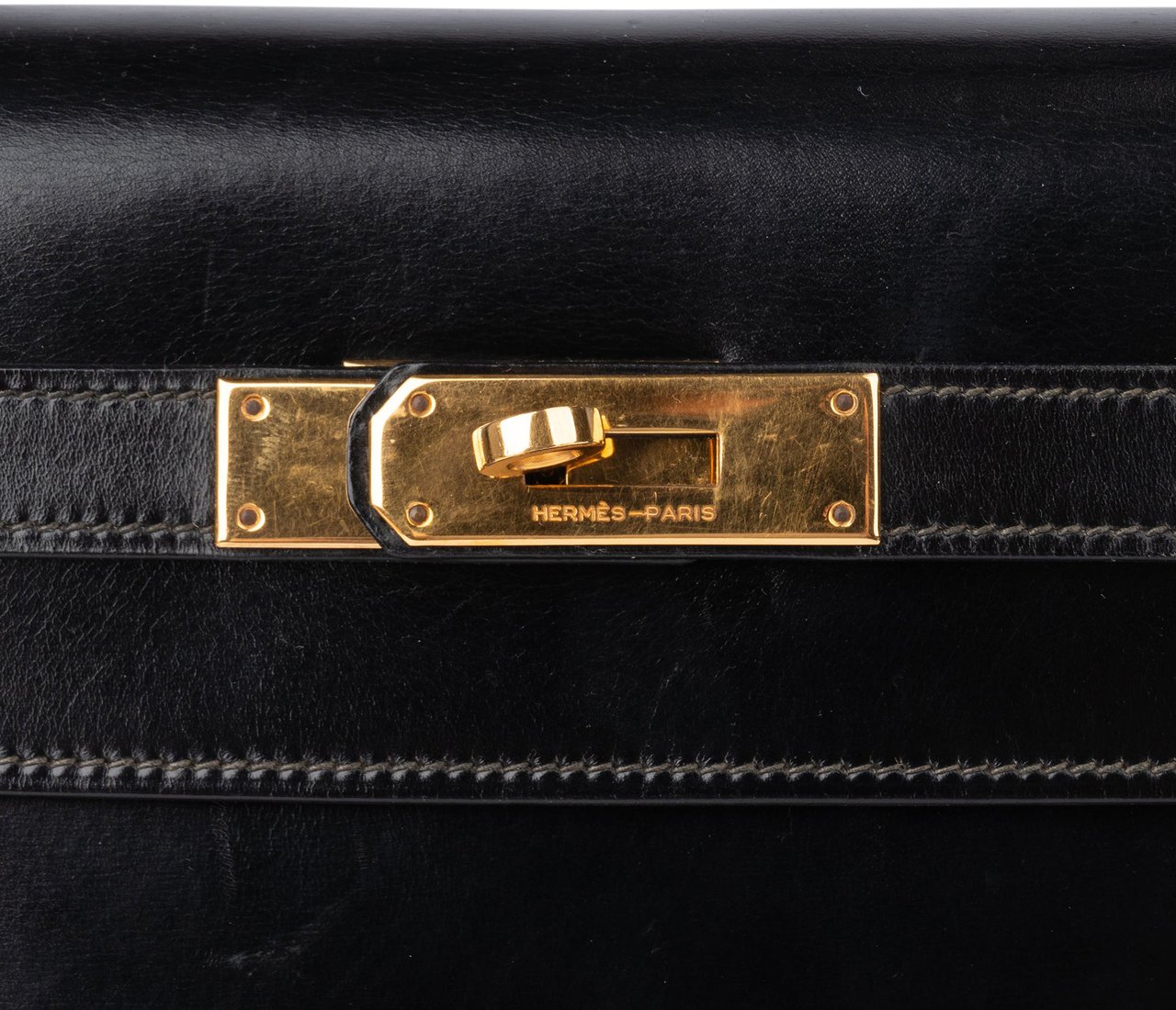 Hermès Hermès Boxcalf Leather Kelly 32 Handbag Zwart