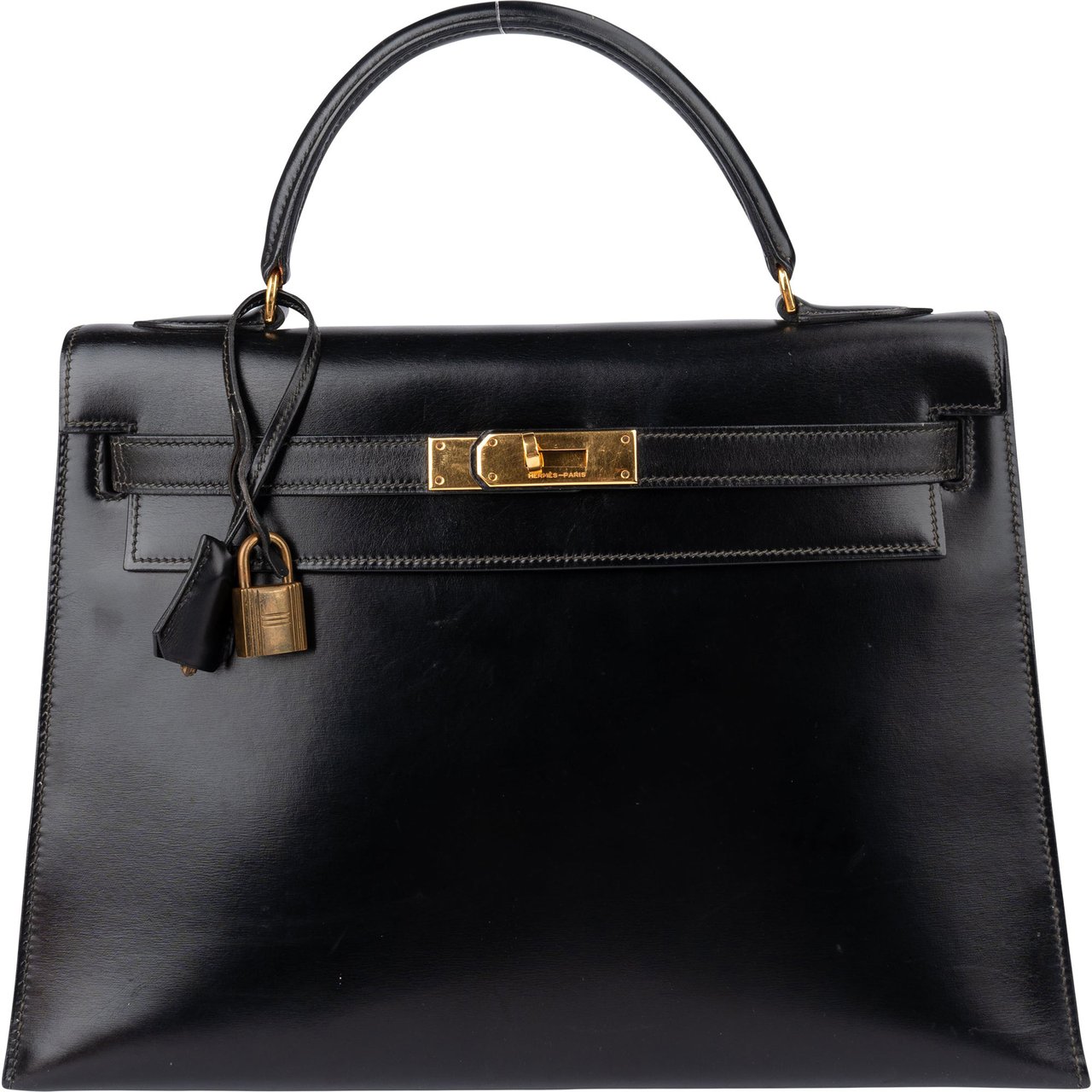 Hermès Hermès Boxcalf Leather Kelly 32 Handbag Zwart