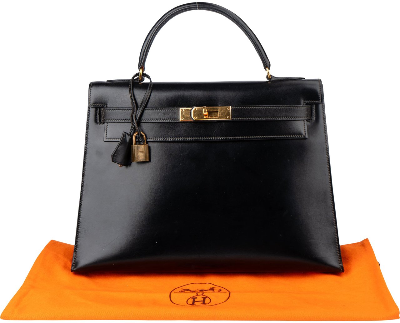 Hermès Hermès Boxcalf Leather Kelly 32 Handbag Zwart