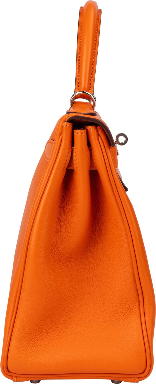 Hermès Orange Swift Leather Kelly 28 Handbag Oranje
