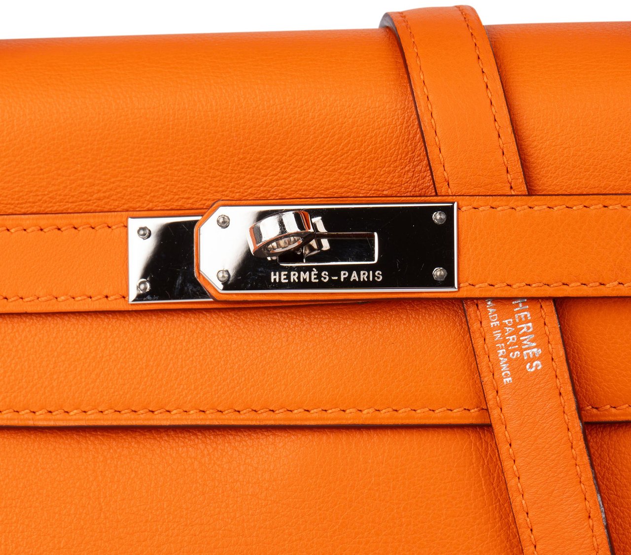 Hermès Orange Swift Leather Kelly 28 Handbag Oranje