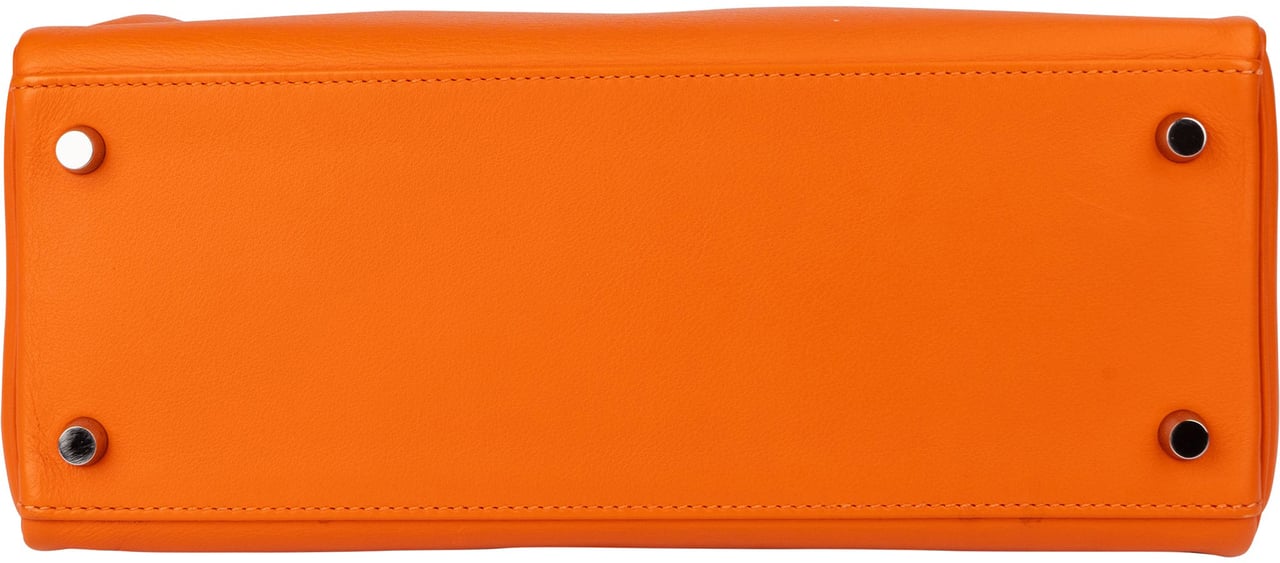 Hermès Orange Swift Leather Kelly 28 Handbag Oranje