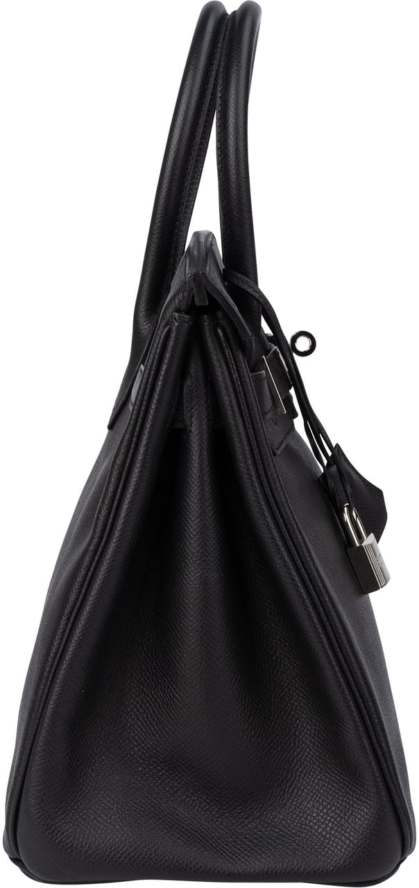 Hermès Hermès Noir Epsom Leather Birkin 30 Handbag Zwart