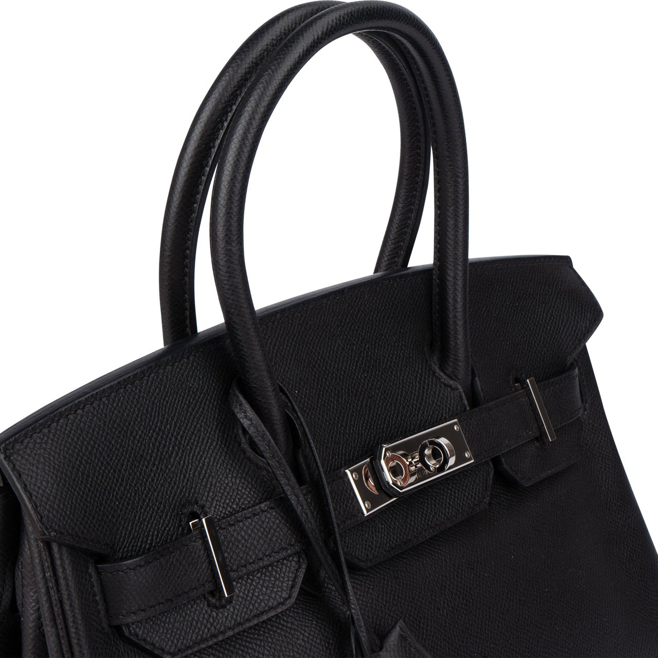 Hermès Hermès Noir Epsom Leather Birkin 30 Handbag Zwart
