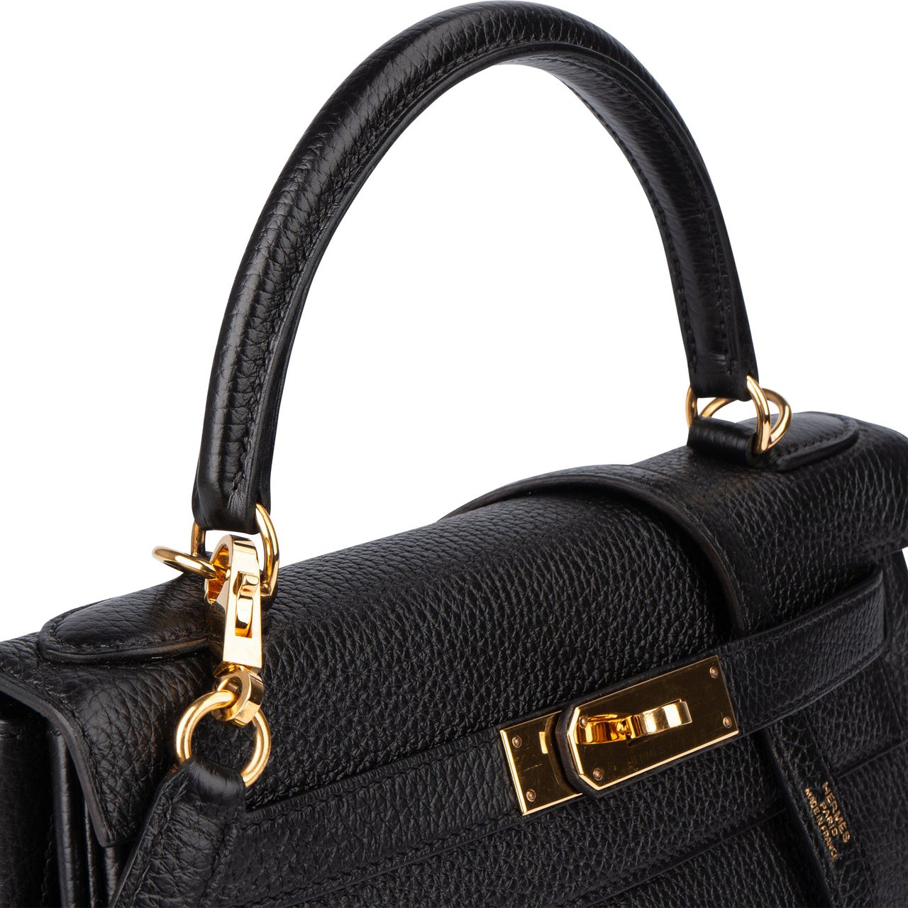 Hermès Hermès Noir Togo Leather Kelly 28 Handbag Zwart