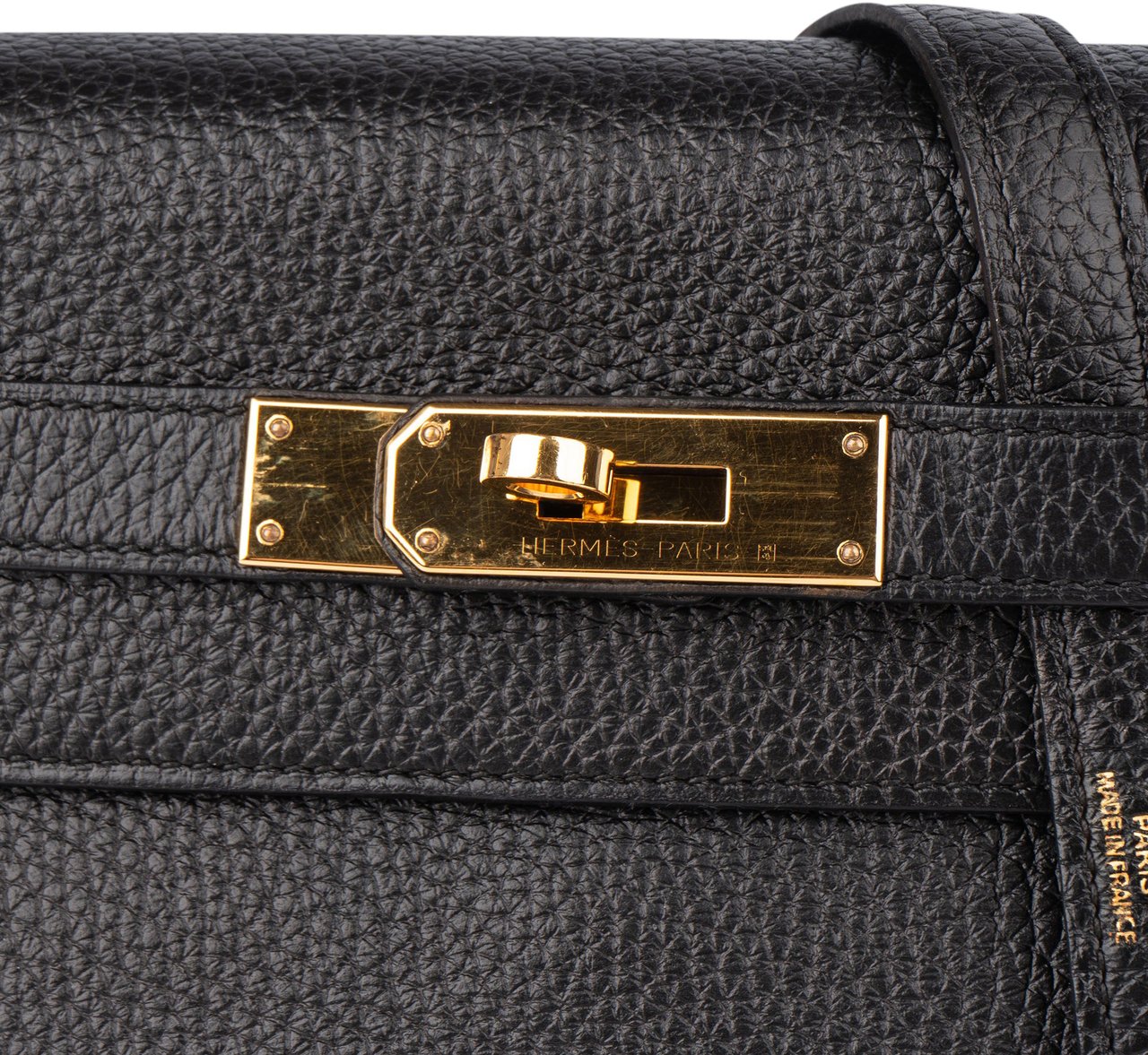 Hermès Hermès Noir Togo Leather Kelly 28 Handbag Zwart